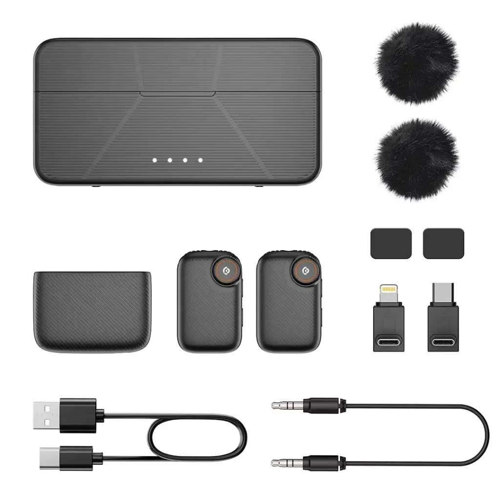 Powerology Pure Q1 Microphone With AI Noise cancelling Touch Screen - Linkphones Center